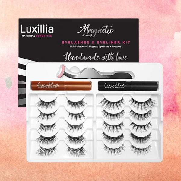 Luxillia Magnetic Eyelashes with Eyeliner (13 Piece Set)